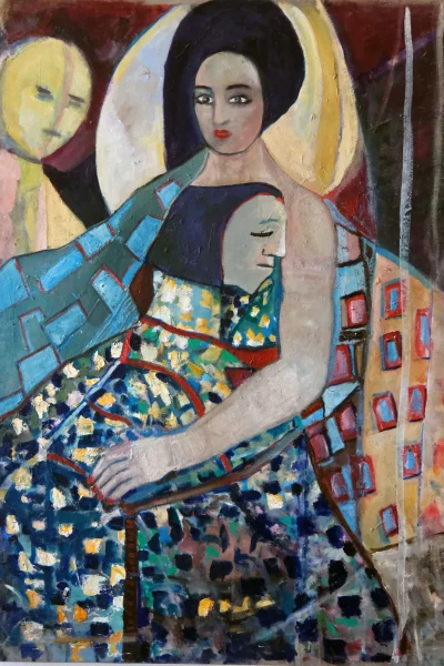 הגבבירה. שמן על בד. 80-100